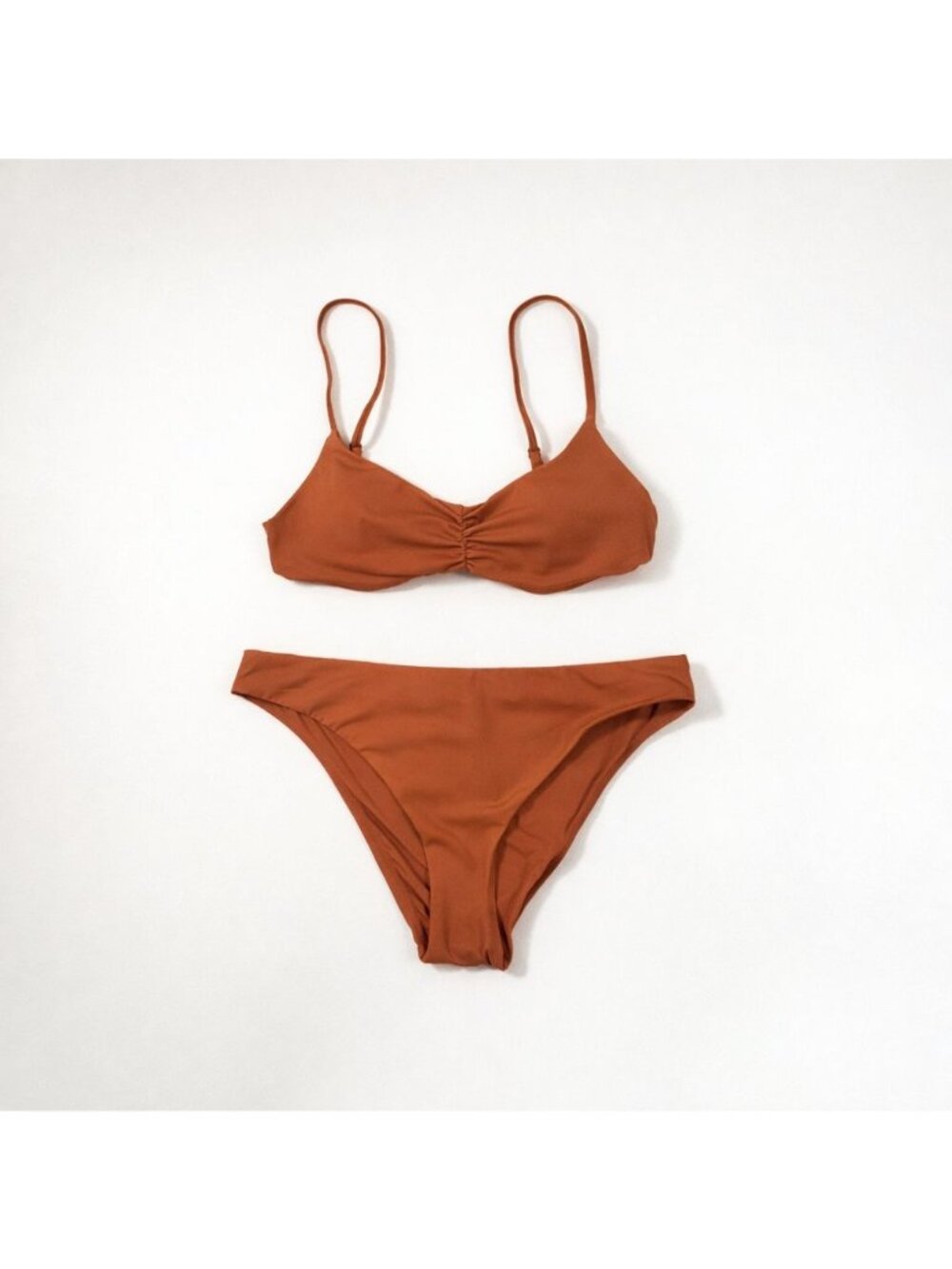 Andie Swim The Symi Bikini Set Cedar Women’s Medium Top & Large Bottom NWT